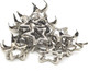 12mm Silver Star-Shaped Nail Head Studs (Pack of 50)
